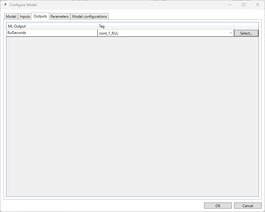 ML model output tag
